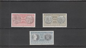 Denmark  Scott#  672-674  MNH  (1980 Coins)