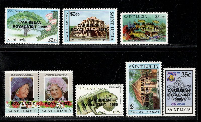 ST. LUCIA SC# 796-802 FVF/MOG