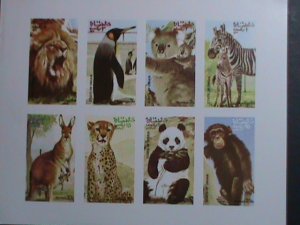 ​OMAN-1973 WORLD FAMOUS LOVELY WILD ANIMALS MNH IMPERF SHEET- VERY FINE