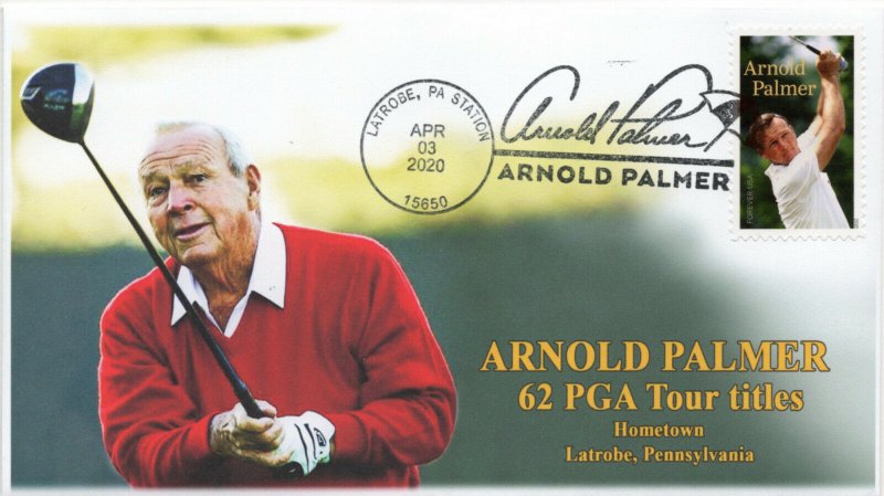 20-054, 2020, Arnold Palmer Hometown, Pictorial Postmark, Event Cover,Latrobe PA