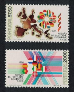 Portugal Admission of Portugal and Spain to EEC 2v 1985 MNH SG#2035-2036