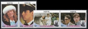 Nevis 498-99 MNH 1986 Pairs; folded (an6636)