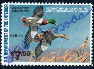 #RW47 – 1980 $7.50 Mallards. Used.