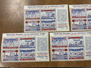 5 Poster stamp sheets  Mrs. Stewart's Bluing, advertising Series 4 1942 Kentucky
