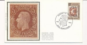 D86901 Stamp Day 1978 FDC Silk Cachet Belgium Neufchateau