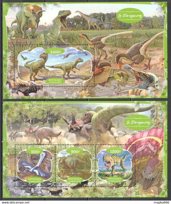 2020 Fauna Dinosaurs Prehistoric Animals 1+1 ** Ja575