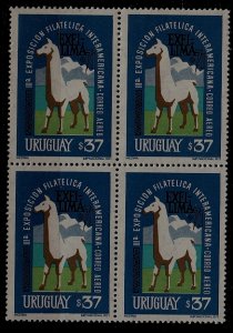 Uruguay C381 MNH bl.of 4 Animals/Mountains SCV4