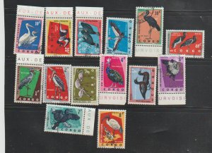 CONGO - BIRDS 14 stamps Used