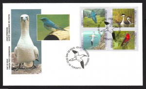 Canada 1997 #1634a = Official FDC with Block of 4 stamps = Birds of Canada-2