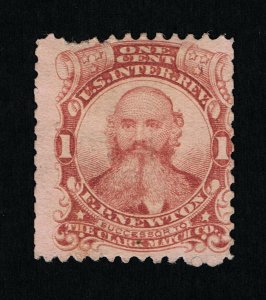 OUTSTANDING SCOTT #RO64b PRIVATE DIE CLARK MATCH COMPANY ON SILK PAPER #13637