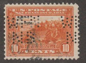 U.S. Scott #400A San Francisco Stamp - Used Single - Perfin