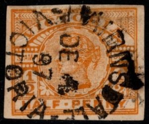 1890's Victoria 1/2d Stamp Duty Used SON December 4, 1897 Bairnsdale Pos...