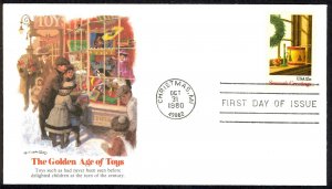 USA Sc# 1843 (Fleetwood) FDC (a) (Christmas, MI) 1980 10.31 Christmas