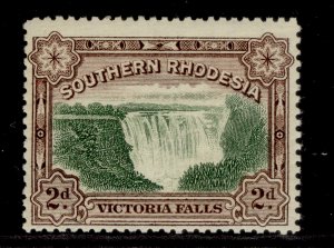 SOUTHERN RHODESIA GV SG29, 2d green and chocolate, VLH MINT. Cat £15.