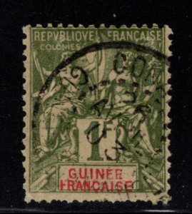 French Guinea Scott 17 Used 1892 Perf 14x13.5 rough perfs at bottom