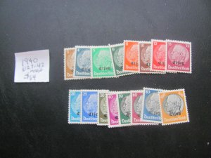FRANCE MNH 1940 SC N27-42 OCCUPATION  SET XF $64 (235)