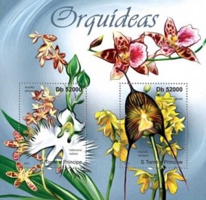 St Thomas - Orchids on Stamps - 2 Stamp  Sheet - ST11303a