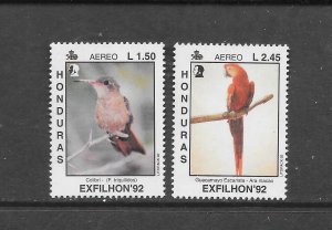 BIRDS - HONDURAS #C868-9 MNH