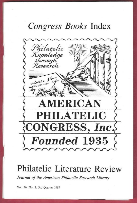 American Philatelic Congress Book Index, Volume 1-52, 1935-1986
