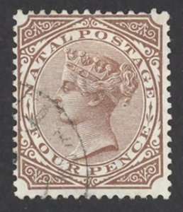 Natal Sc# 53 Used 1878 4p Queen Victoria