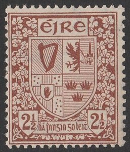 IRELAND 1922 Arms 2½d red brown, wmk 'se' INVERTED. MNH **.