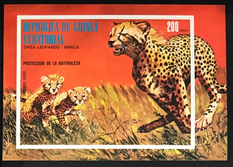 Equatorial Guinea #MiBl146 MNH S/S CV€7.50 Cheetah Acinonyx jubatus