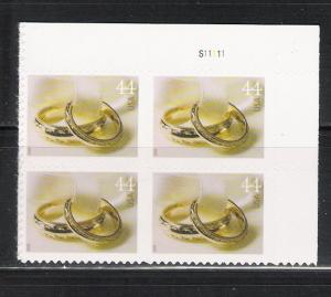 Mint Plate Block Wedding Rings sc 4397