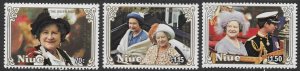 Niue Scott 476-478 MNH Queen Mother Set of 1985
