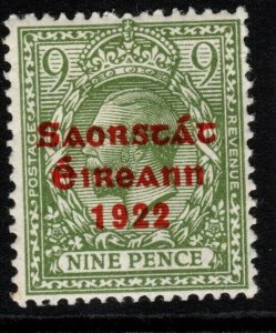 IRELAND SG61a 1922 9d PALE OLIVE-GREEN MTD MINT