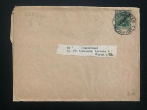 1910 Jerusalem Palestine Germany post office stationary cover To Worms