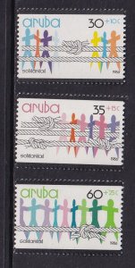 Aruba  #B1-B3  MNH  1986    solidarity