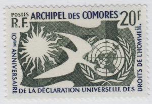 COMOROS ISLANDS MLH Scott # 44 Human Rights (1 Stamp)