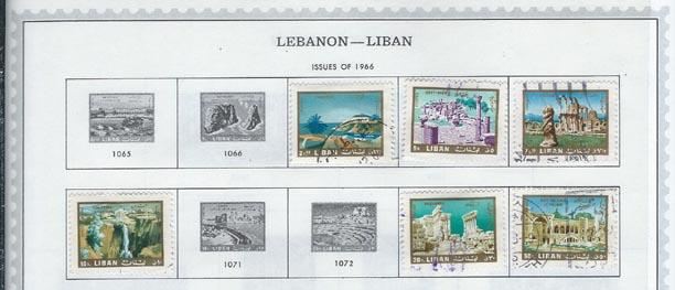 Lebanon. Mounted album pages '61//'68 + loose [m/u]