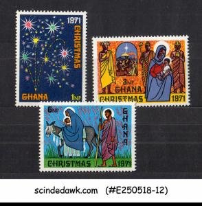 GHANA - 1971 CHRISTMAS - 3V-  MINT NH