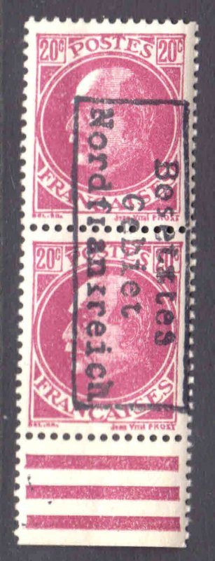 FRANCE 427 PAIR LOCAL DUNKIRK NORDFRANKREICH LIBERATION OVERPRINT OG NH U/M VF