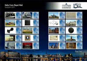 LS-116 GB 2019 Hello Stockholm Smiler sheet UNMOUNTED MINT