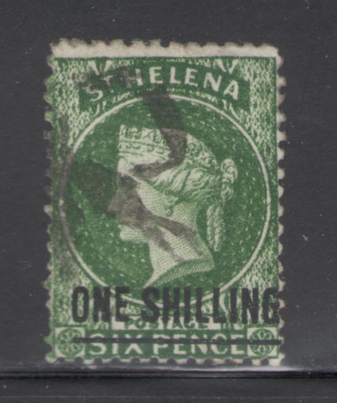 St. Helena 1873 Queen Victoria 1sh Surcharge Scott # 17 Used