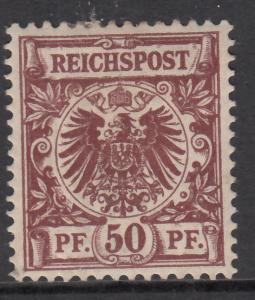 GERMANY - 1889 REICH Mi 50ab cv 2600$ MH* very fine condition