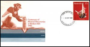 Australia Mineral Discoveries at Broken Hill Postal Stationary U/A FDC VF