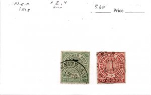 North German Confederation, Postage Stamp, #2, 4 Used, 1868 (AB)