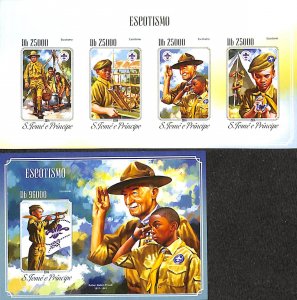Sao Tome/Principe 2014, Scouting 2 s/s, imperforated, MNH