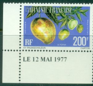French Polynesia 1977 Official Mango 200fr MUH