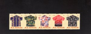 4592-4596 Aloha T Shirts, MNH strip/5