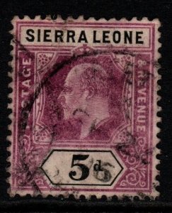 SIERRA LEONE SG93 1905 5d DULL PURPLE & BLACK FINE USED