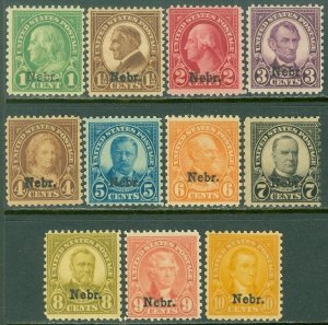 EDW1949SELL : USA 1929 Scott #669-79 Fine -Very Fine, Mint OG. Catalog $265.00.