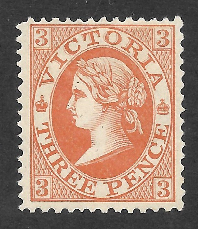 Doyle's_Stamps: 1901 VF 3d Queen Victoria Scott  #198*, Victoria, Australia