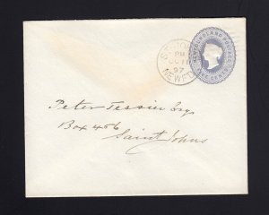 NEWFOUNDLAND: Webb #EN2a 5c Envelope USED 1897 