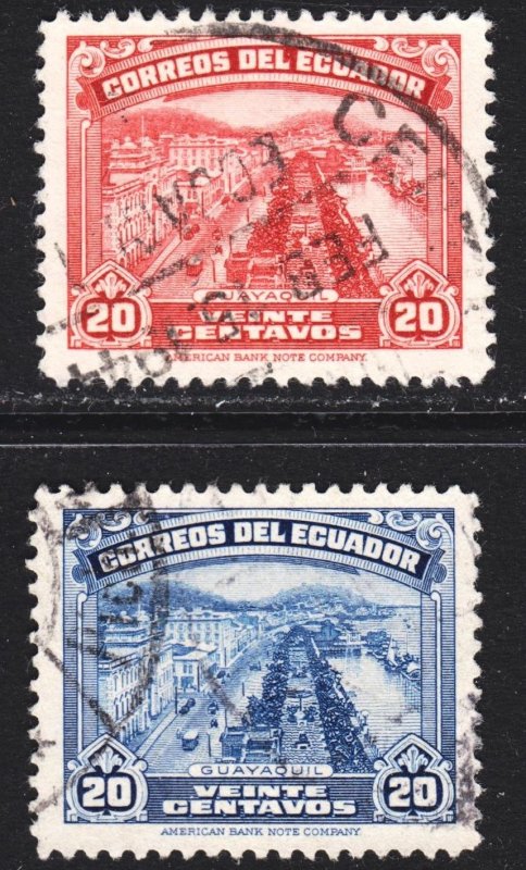 Ecuador Scott 408-08A complete set F to VF used. Lot #A.  FREE...