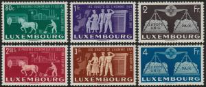 ✔️ LUXEMBOURG 1951 - EUROPE UNITED  - SC. 272/277 ** MNH CV 200 Euro [LX478]