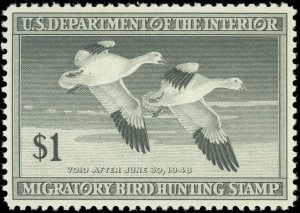 US SCOTT #RW14 Duck Stamp, Mint-XF-OG-NH, PSAG Graded 95 Certificate!